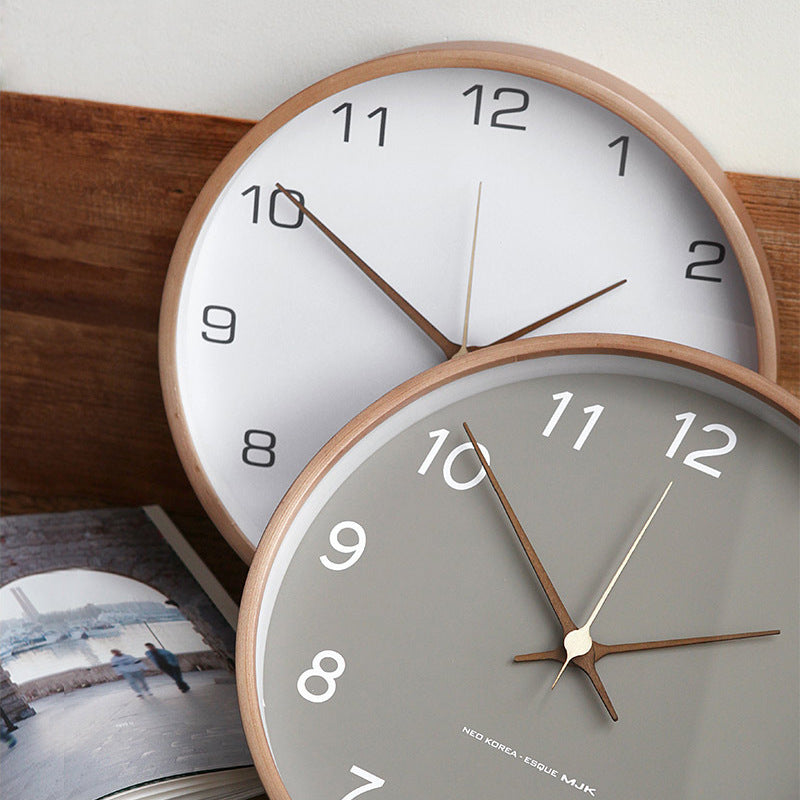 Marvia - Wooden wall clock with elegant wall decoration