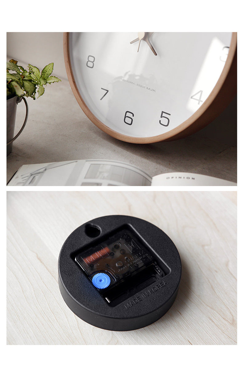 Marvia - Wooden wall clock with elegant wall decoration