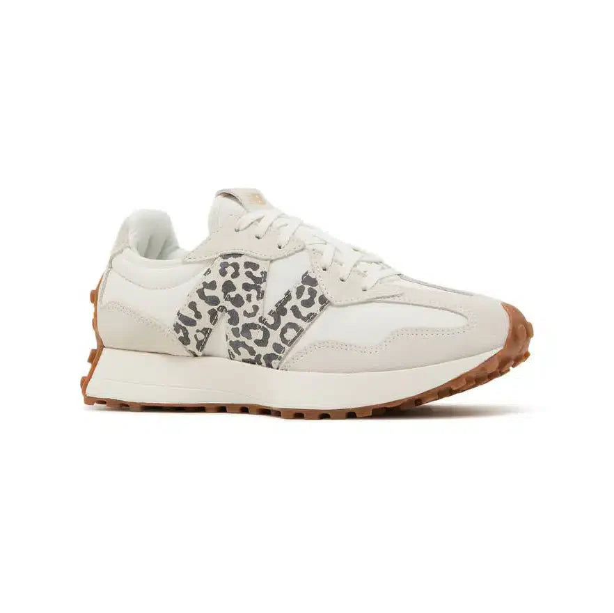 Baskets New Balance 327 pour femme, imprimé léopard beige – Décontractées et élégantes
