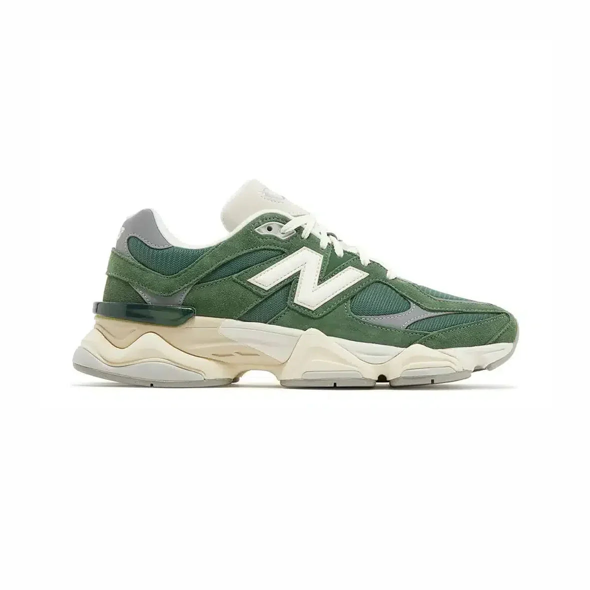 Baskets décontractées New Balance 9060 pour homme en daim vert nori