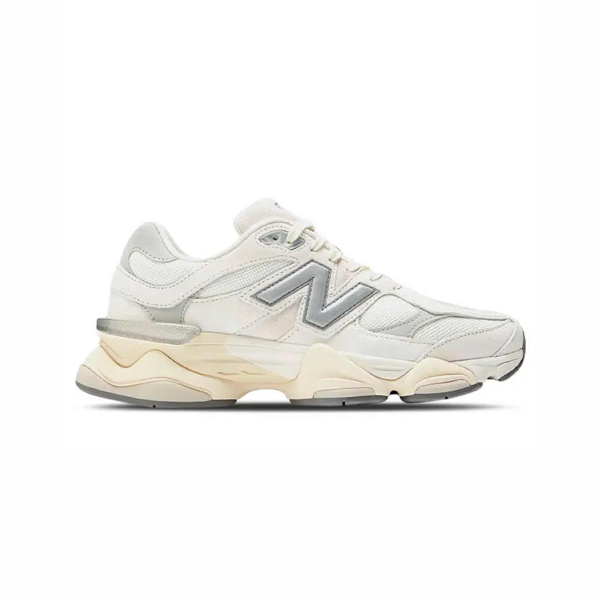 Baskets rétro New Balance 9060 pour homme en daim blanc