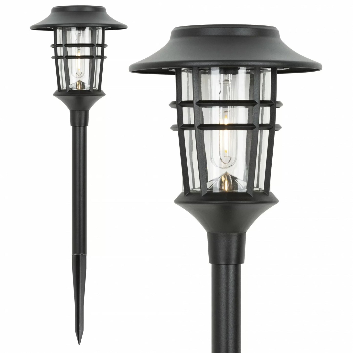 Solflare - Set of 6 outdoor atmospheric solar lamps with flame effect