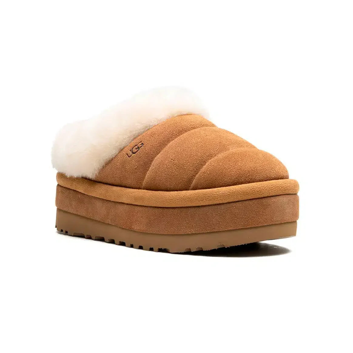 Pantoufles UGG Maxi Curly Platform Chestnut – Douces et Confortables avec Doublure en Laine et Semelle Élevée