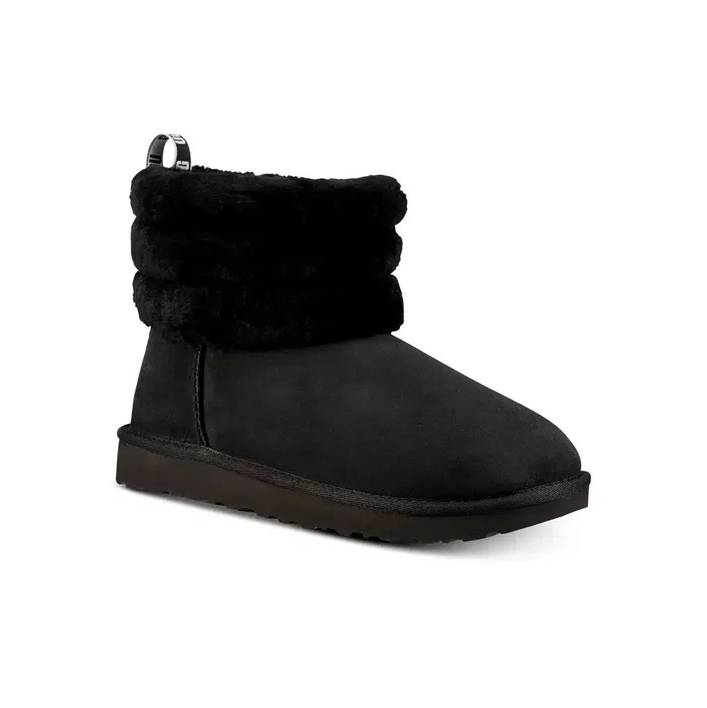 UGG Classic Mini Fluff Quilted Boots Black – Chaleur et Douceur avec Design Matelassé