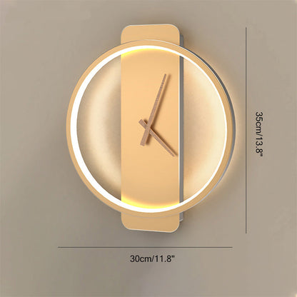 Varelux – Horloge mural moderne avec lumière LED apaisante