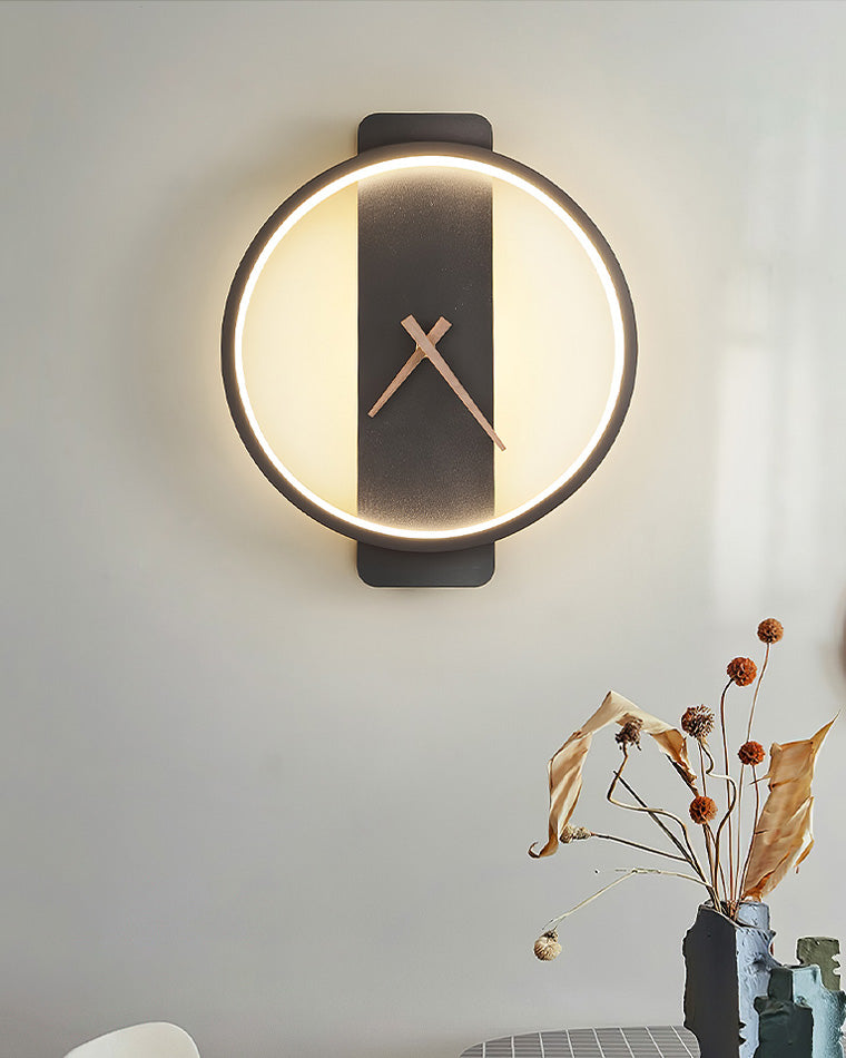 Varelux – Horloge mural moderne avec lumière LED apaisante